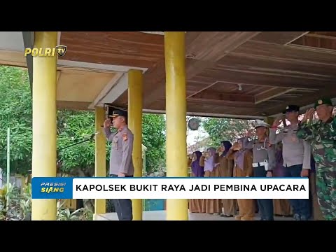KAPOLSEK BUKIT RAYA POLRESTA PEKANBARU PIMPIN UPACARA, WUJUD KEDEKATAN POLRI DENGAN PELAJAR
