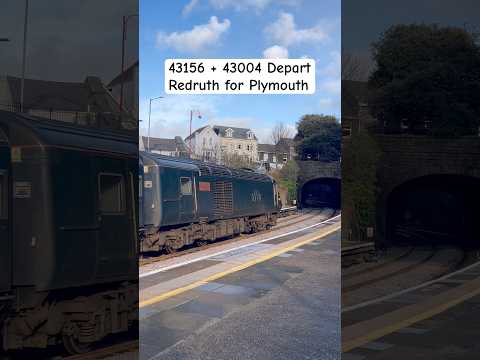 43156 + 43004 Depart Redruth for Plymouth on the HST Final Day #trains #hst