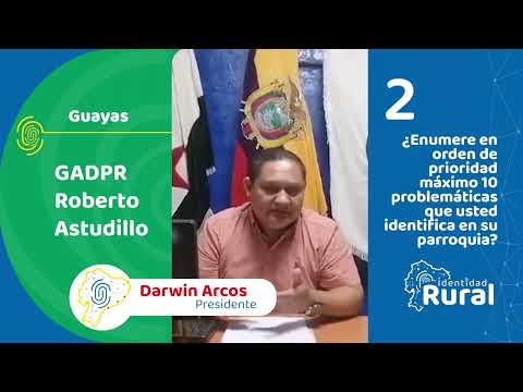 Darwin Arcos | Presidente del Gobierno Parroquial Roberto Astudillo -Guayas |🎥Identidad Rural.