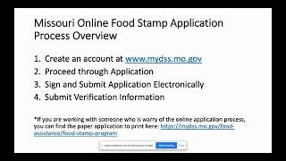 Missouri Foodstamps and COVID-19