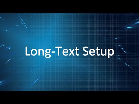 2. Long Text Setup video cover