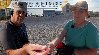 Metal Detecting New Smyrna Beach Florida -Memorial Day Finding Silver Jewelry | The Detecting Duo