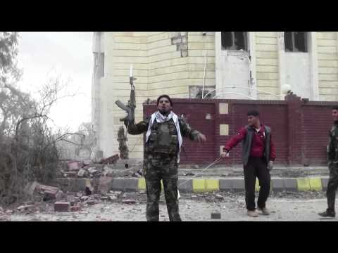 استهداف مقرات النظام في مبنى الخدمات الفنية بمدفع اس بي جي 9 من قبل لواء القادسية في دير الزور