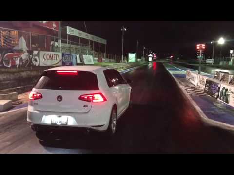 VW GTI MK7 REVO STAGE 2 1/4 de milla 12.91 @ 111.3 millas