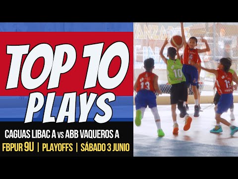 Caguas Libac A vs Vaqueros ABB A , Top 10 Plays 🏆 Torneo FBPUR - Liga Mini, Sábado 3 de junio 2023