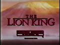 The Lion King Re Release Commercial 1994