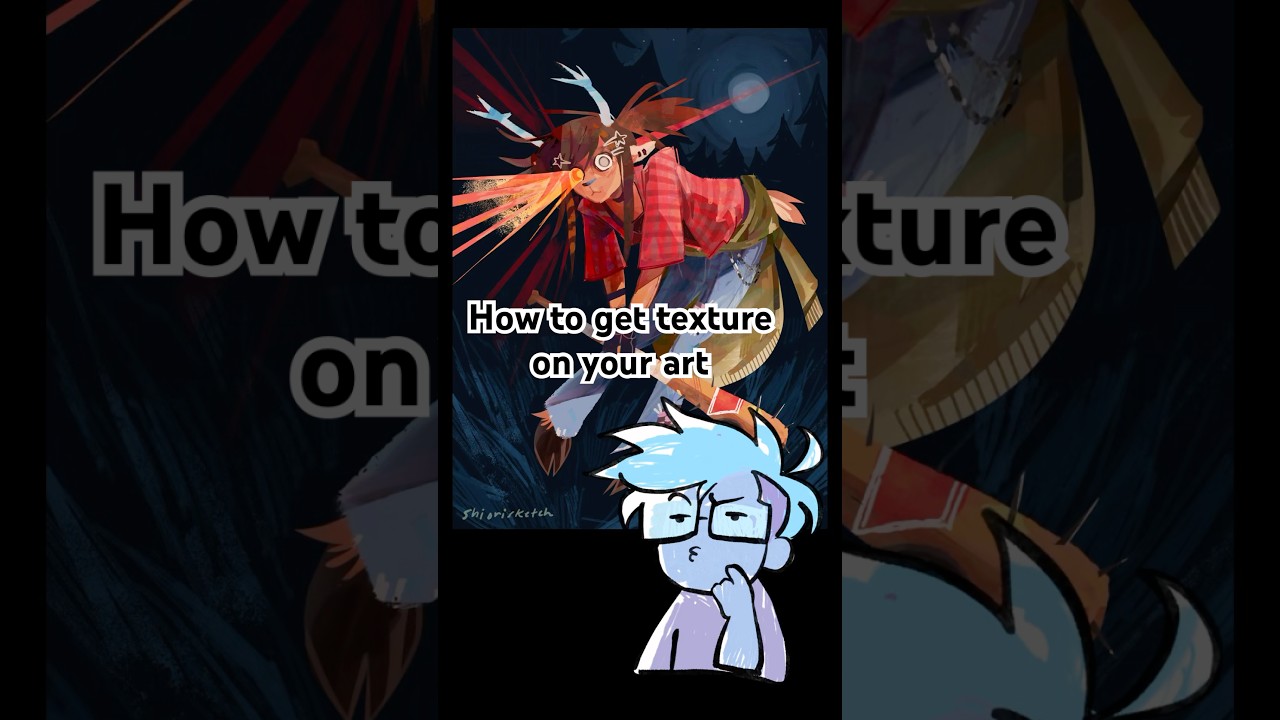 How to add texture to your drawings! (Digitally…) #arttutorial #drawingtutorial #arttips