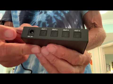 How to use a SPDIF TosLink 4 to 1 Audio optical splitter