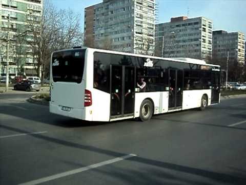 Autobuzul Mercedes Benz Citaro Euro 4 #4645 pe linia 330 plecand din statia Parcul Titan