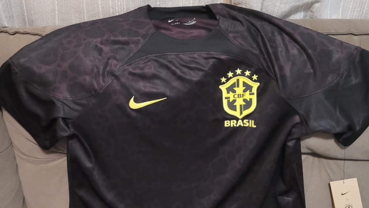 Camisa Preta da Seleção Brasileira Oficial de goleiro - Copa do mundo 2022 Onça Preta Nike Original