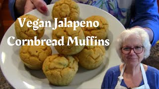 BEST Vegan Jalapeno Cornbread Muffins | Moist and Spicy!