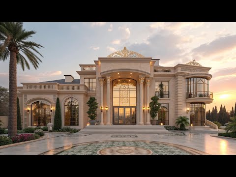 The Golden Majesty | Luxury Royal Residence in 4K | Opulent Villa Design & Royal Architecture Tour