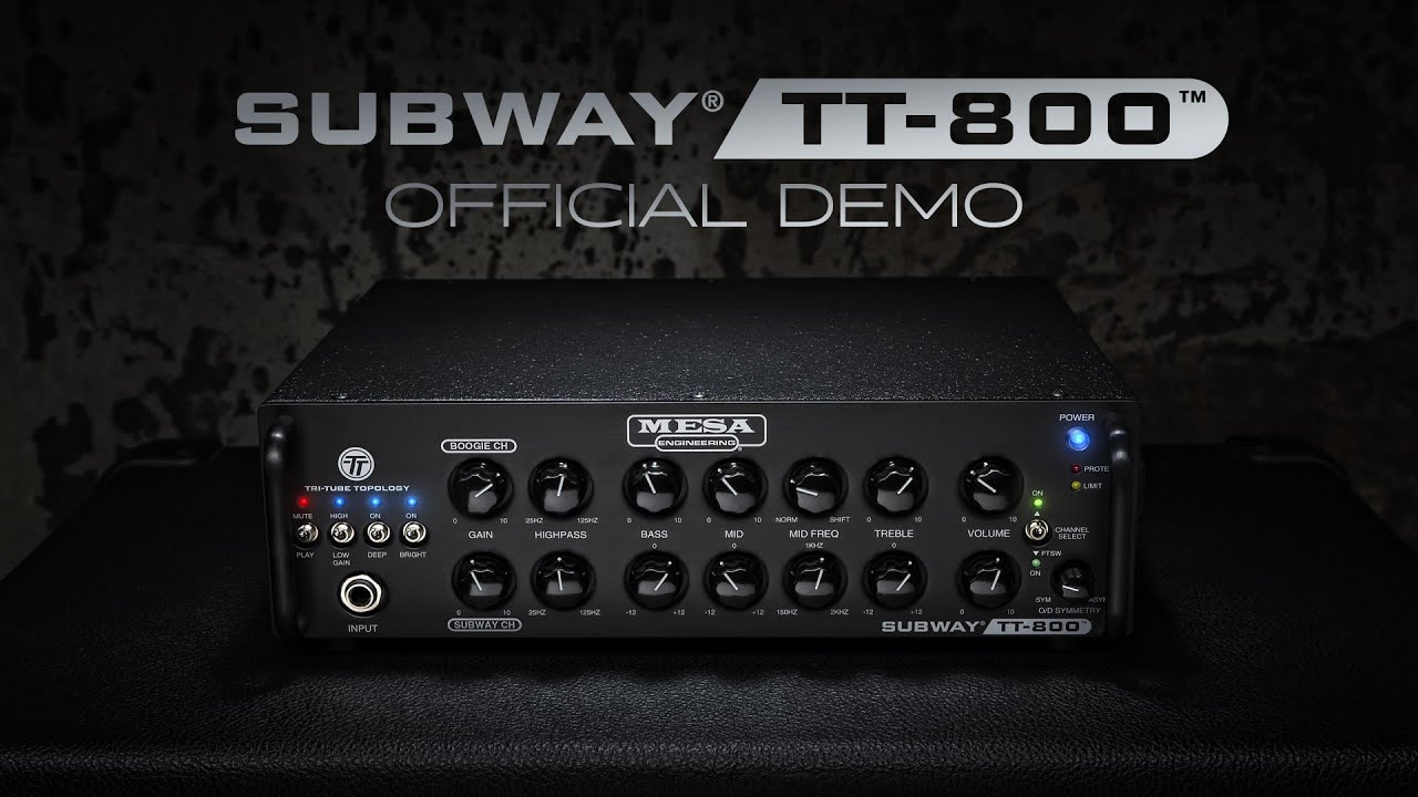 MESA/Boogie SubwayÂ® TT-800â„¢ Bass Amp Official Demo - YouTube