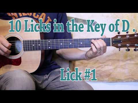 10 Licks in the Key of D - Bluegrass Guitar Lesson