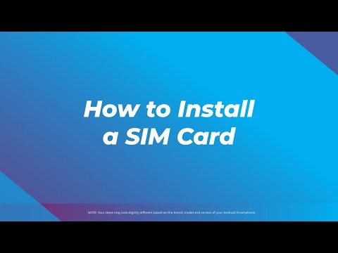 How to Install a SIM Card