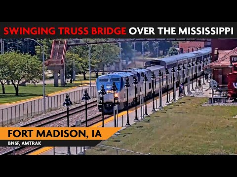 Fort Madison, Iowa, USA | Virtual Railfan LIVE !