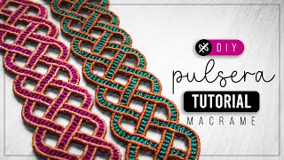 עשה זאת בעצמך Pulsera Celta » הדרכה 💫 | como hacer pulsera de hilo celta | עשה זאת בעצמך ● Macrame Celtic #234