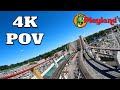 Dragon Coaster Front Row POV 4K Rye Playland Park 2022