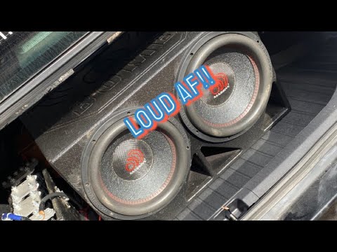 2 Massive Audio Kilo 12 LOUD 145+dB qBomb Box. Used FB subwoofers