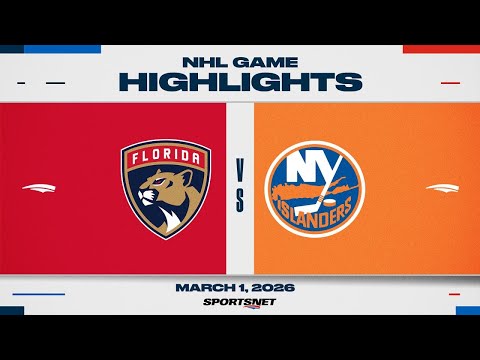 NHL Highlights | Panthers vs. Islanders - March 1, 2026