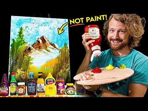 I used SAUCE to paint with Bob Ross