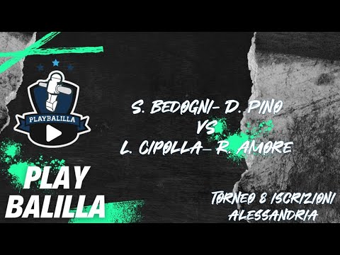 L. Cipolla- R. Amore VS D. Pino- S. Bedogni Torneo 8 Iscrizioni Alessandria