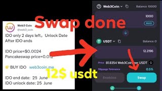 Web3 Coin Update unlock.Web3coin swap.How to swap web3 in Trust wallet to usdt.Web3 coin to Bnb,usdt