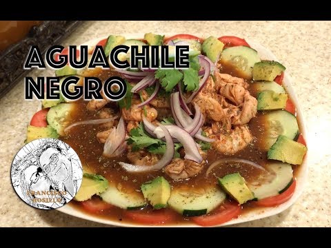 Aguachile en Salsa Negra - Como hacer Aguachile - Receta de Aguachile