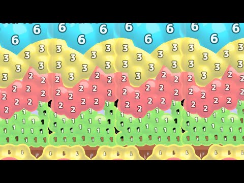 Relaxing & Satisfying Mobile Game Melty Bubble - jelly 2048 ball Gameplay walkthrough part 4
