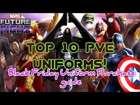 Black Friday Uniform Purchase Guide!! PVE Top 10 Uniforms!! #Mff #Marvel #BlackFriday #Uniform