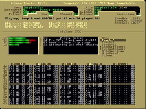 Purple Motion / Future Crew - Inspiration (1993) tracker music @ Gravis Ultrasound