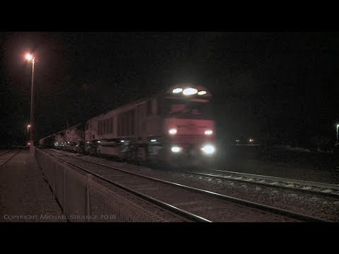 SCT 5MP9 Freight Train At Night - PoathTV Australian Railways