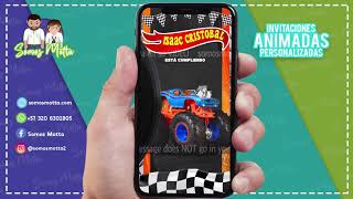 HOT WHEELS INVITACIÓN Cumpleaños 🎈 🏁🎂