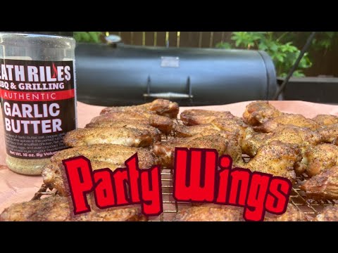 Heath Riles Garlic Butter Rub | Smoked Chicken Wings | Oklahoma Joe Longhorn | Fogo Lump