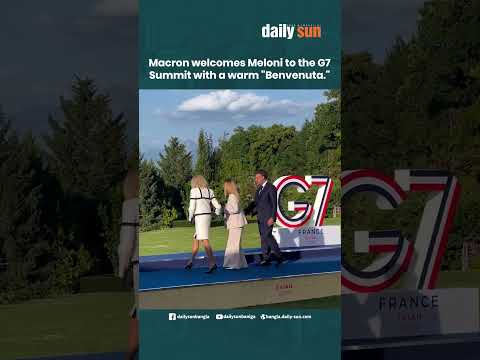 Macron welcomes Meloni to the G7 Summit with a warm 'Benvenuta' | Daily Sun