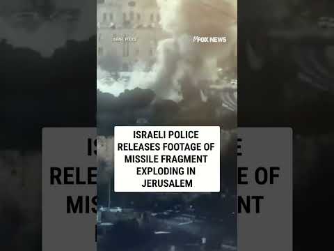 WATCH: Footage of missile fragment EXPLODING in Jerusalem #foxnews #news #shorts #israel #iran