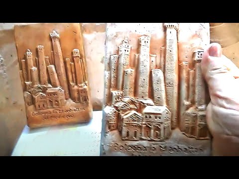 Come Patinare  e  Invecchiare una TerraCotta ? - formelle  di Bologna Medievale - Lezione - Tutorial