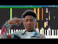 YoungBoy Never Broke Again Outside Today Piano Tutorial