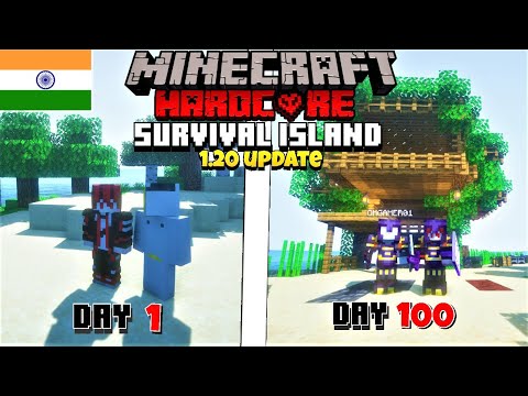 Ganesh X Playz - We Survived 100 Days on a Survival Island in Hardcore Minecraft(HINDI)