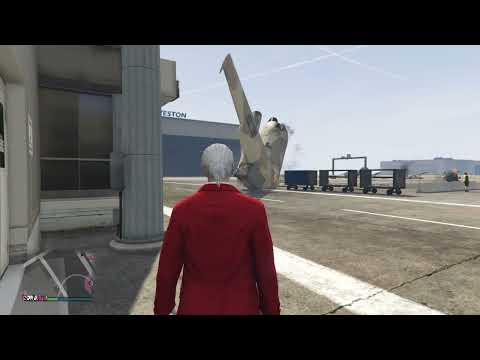 Grand Theft Auto V plane sucked into ground