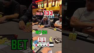 Double Aces on board. ♠️♥️ Would you play it this way? Tell the truth below! 💬 #poker #usa #casino