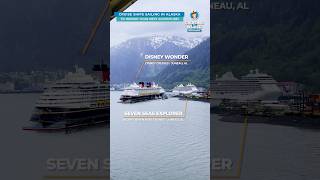 Cruise Ships Sailing in Alaska | Disney, Royal Caribbean, Norwegian & More! 🚢❄️🇺🇸 | #shorts