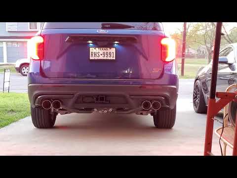 2022 Explorer ST MBRP axle back exhaust | Cold start, revs.