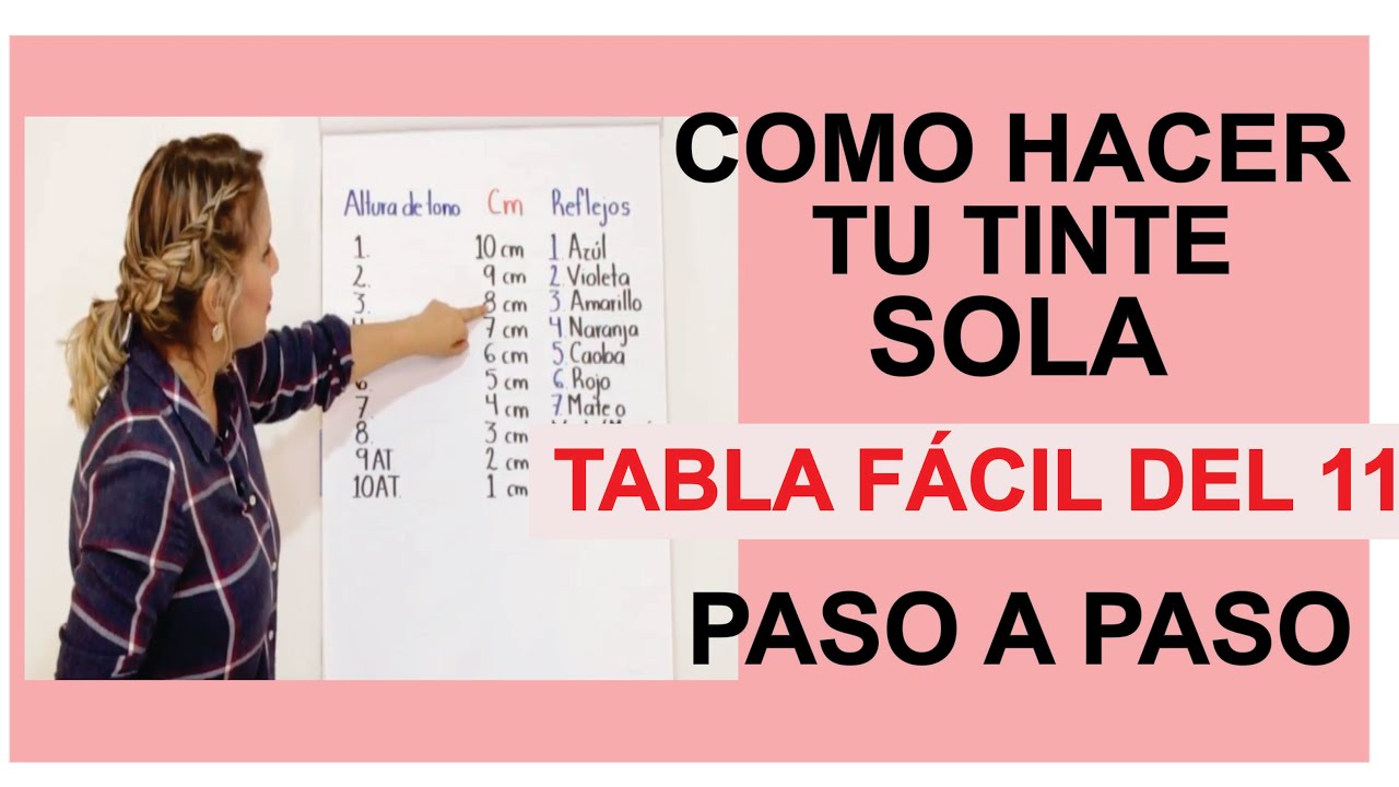 ENSEÑATE a preparar tú sola tu TINTE y QUITAR colores feos FÁCIL.TABLA DEL 11.