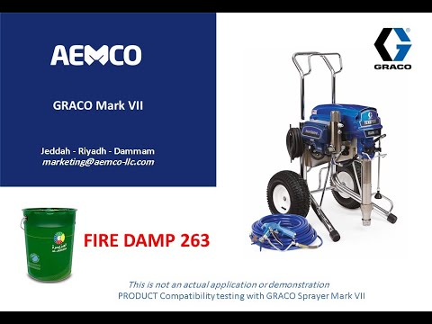Al Jazeera Fire DAMP 263 is sprayed with GRACO Mark VII  by AEMCO