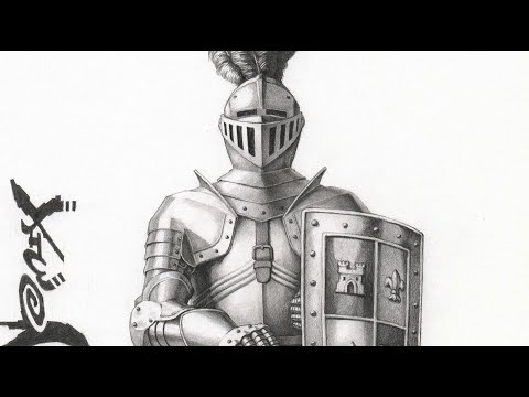 Drawing A Knight | Time-lapse | Drawnomix - YouTube