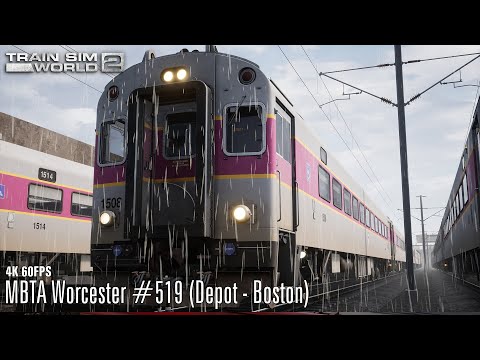 MBTA Worcester #519 (Depot - Boston) - Boston Sprinter - CTC-3 - Train Sim World 2