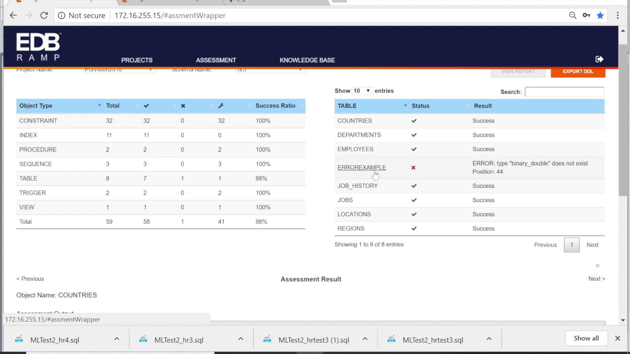 EDB Postgres Migration Portal Demo