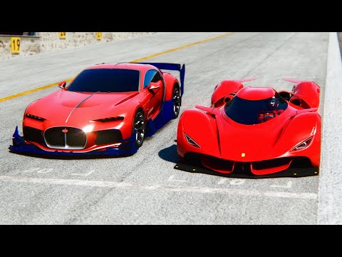 Bugatti Atlantic GTR Concept vs Ferrari Piero LM 2025 at Drag Race 20 KM