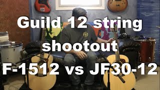 Video thumbnail for Guild 12 string guitar shootout JF30-12 vs F-1512 by Recording Freaks